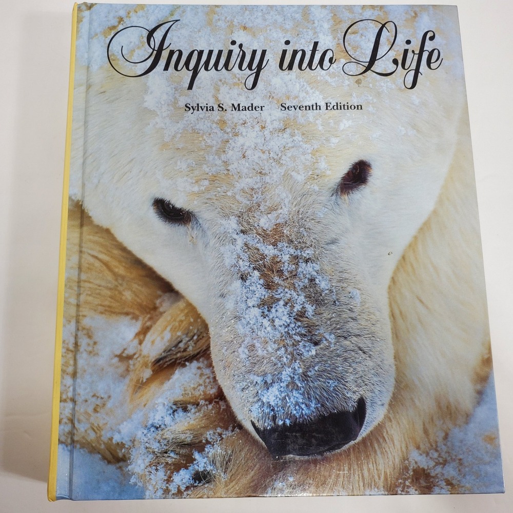 Sylvia Mader Inquiry into Life Textbook Seventh Edition Hardcover Good Biology